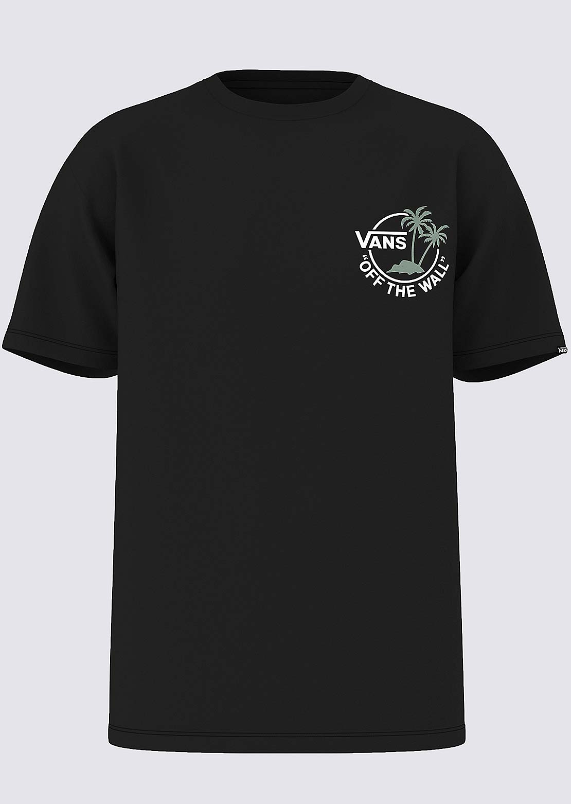 Vans Men&#39;s Classic Mini Dual Palm II SS T-Shirt Black/Iceberg Green