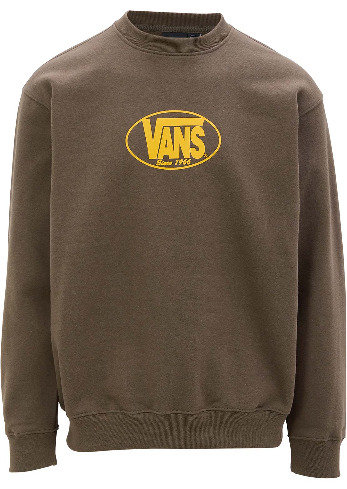 Vans Men's Classic Oval Crewneck Sweatshirt Coal Brown