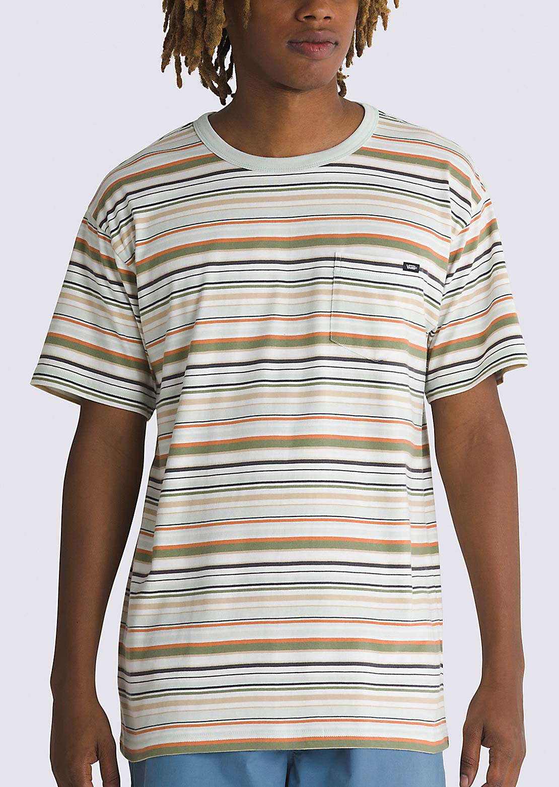 Vans Men&#39;s Cullen SS T-Shirt Pale Aqua/Marshmallow