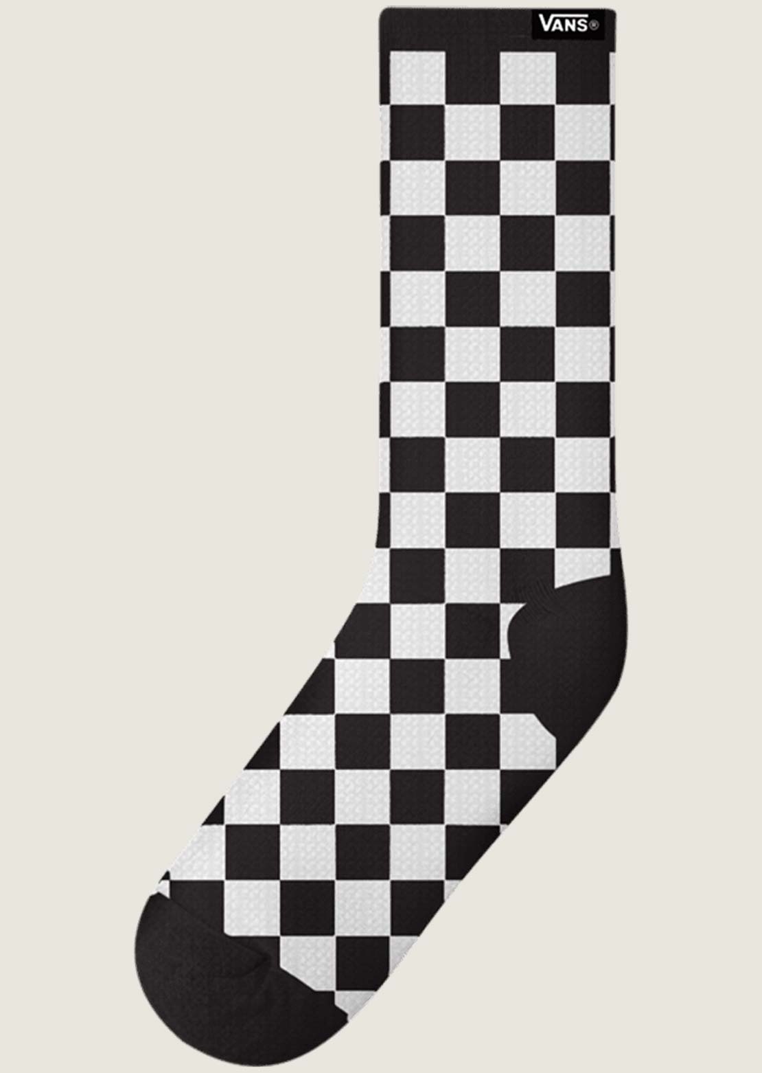 Vans Men's Hazy Sheer Crew Socks Black/White