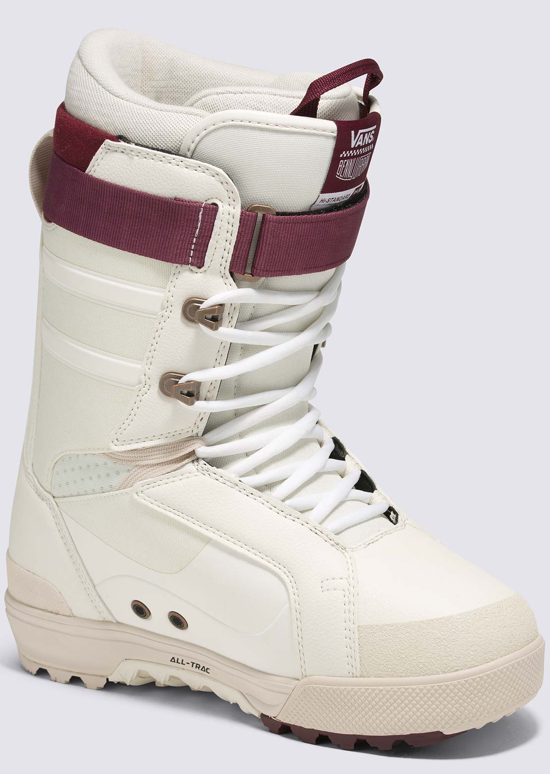 Vans Men's Hi-Standard Pro Snowboard Boots Benny Urban Marshmallow/Burgundy