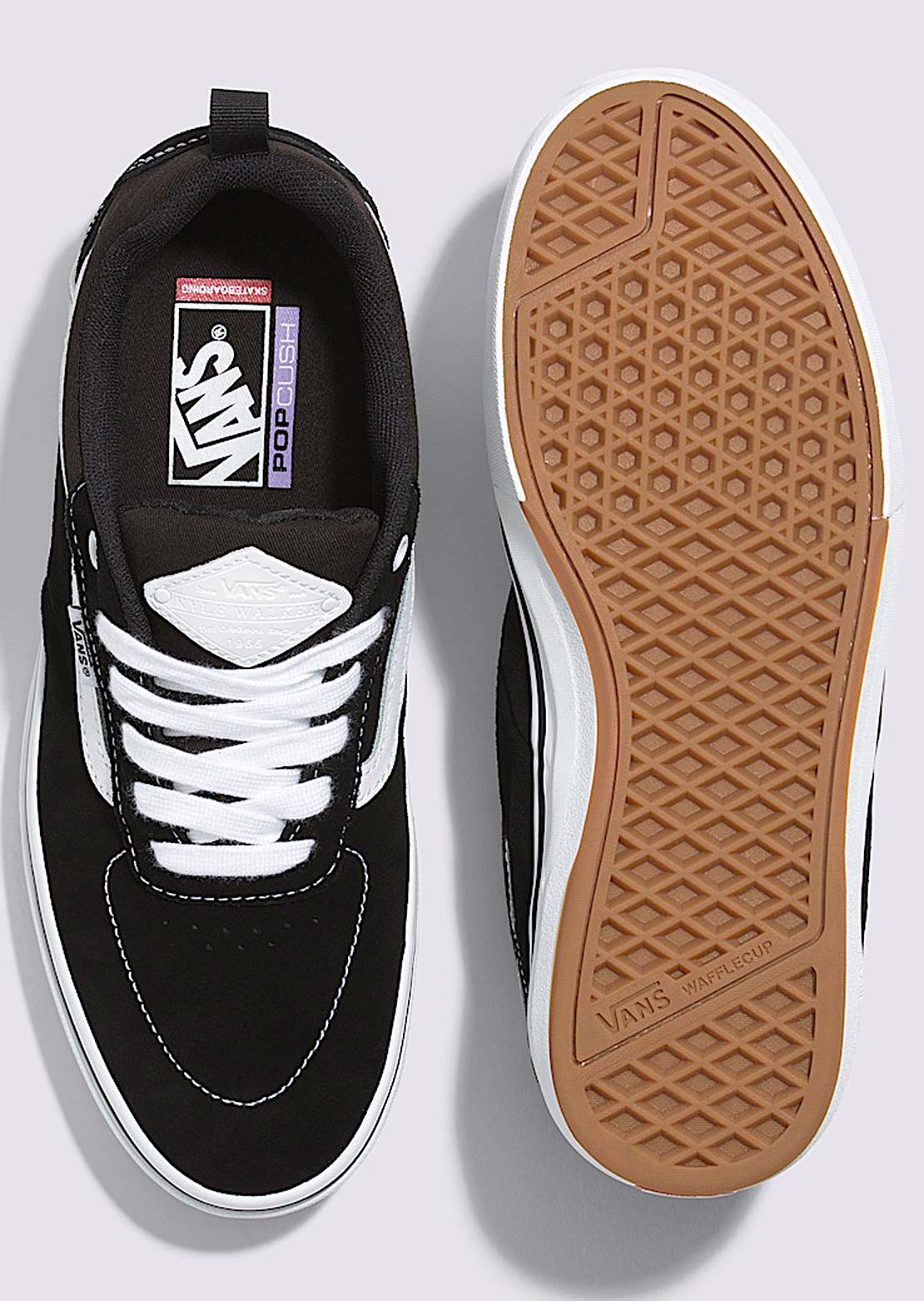 Vans Men's Kyle Walker WaffleCup Skate Shoes Black/White