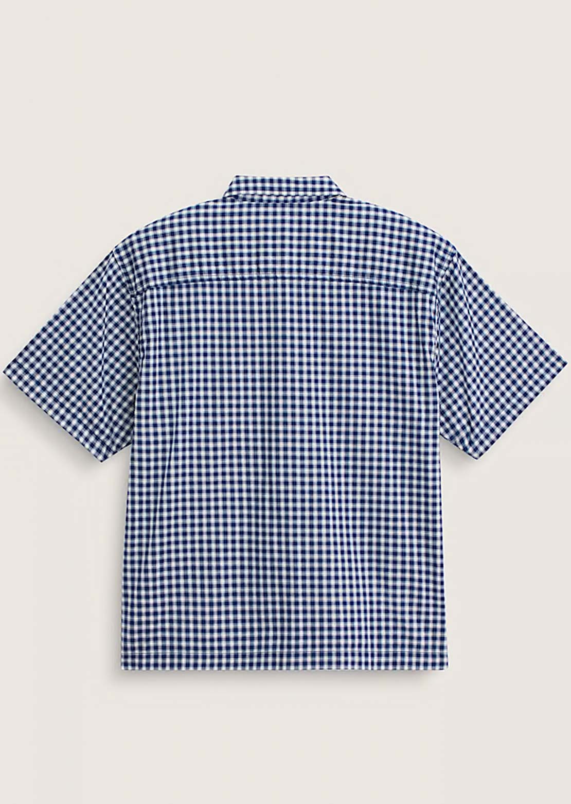 Vans Men's Larkspur Mini Plaid Button Up Shirt Deep Indigo