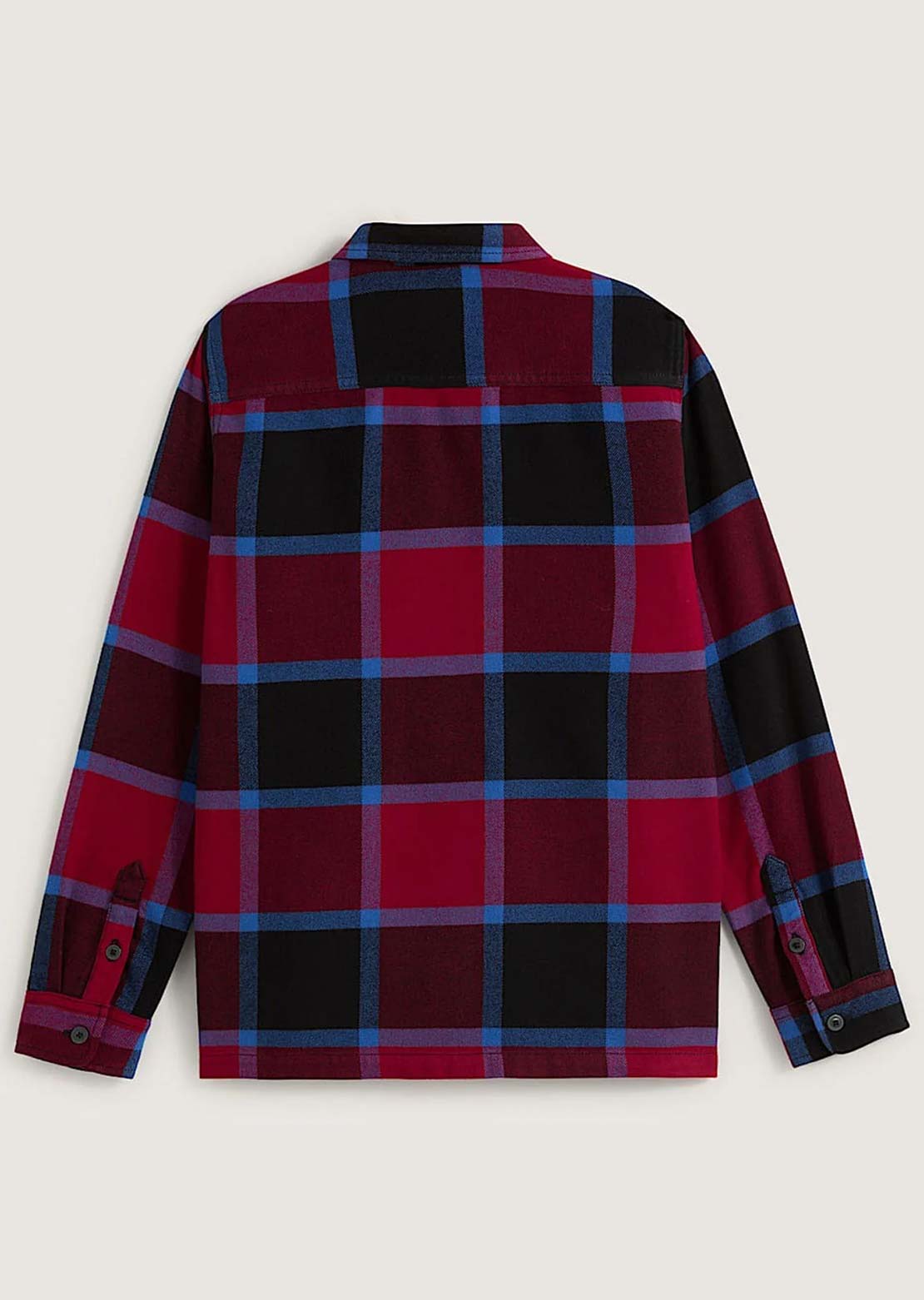 Vans Men's Larkspur Plaid Flannel Button Up Shirt Bordeaux/Black