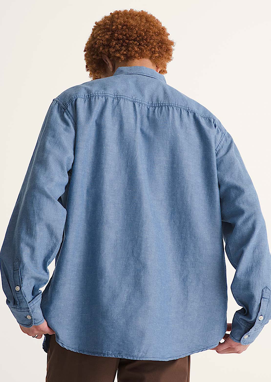 Vans Men's Lawson Solid Oxford Long Sleeve Button Up Shirt True Navy