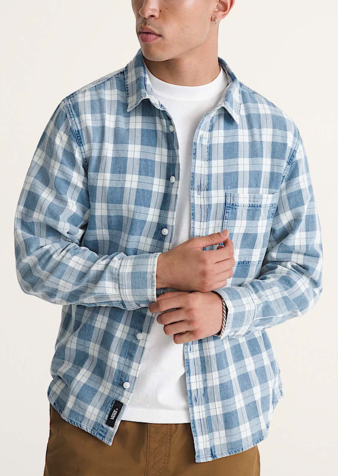 Vans Hommes Lawson Vintage Indigo Long Sleeve Chemise boutonnée
