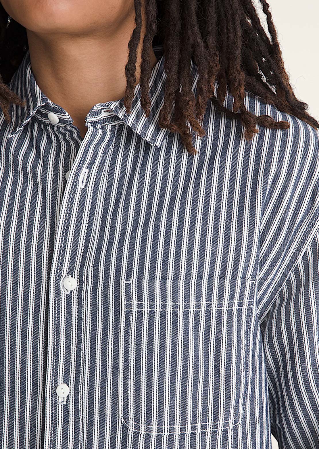 Vans Men's Lawson Work Stripe Long Sleeve Button Up Shirt
