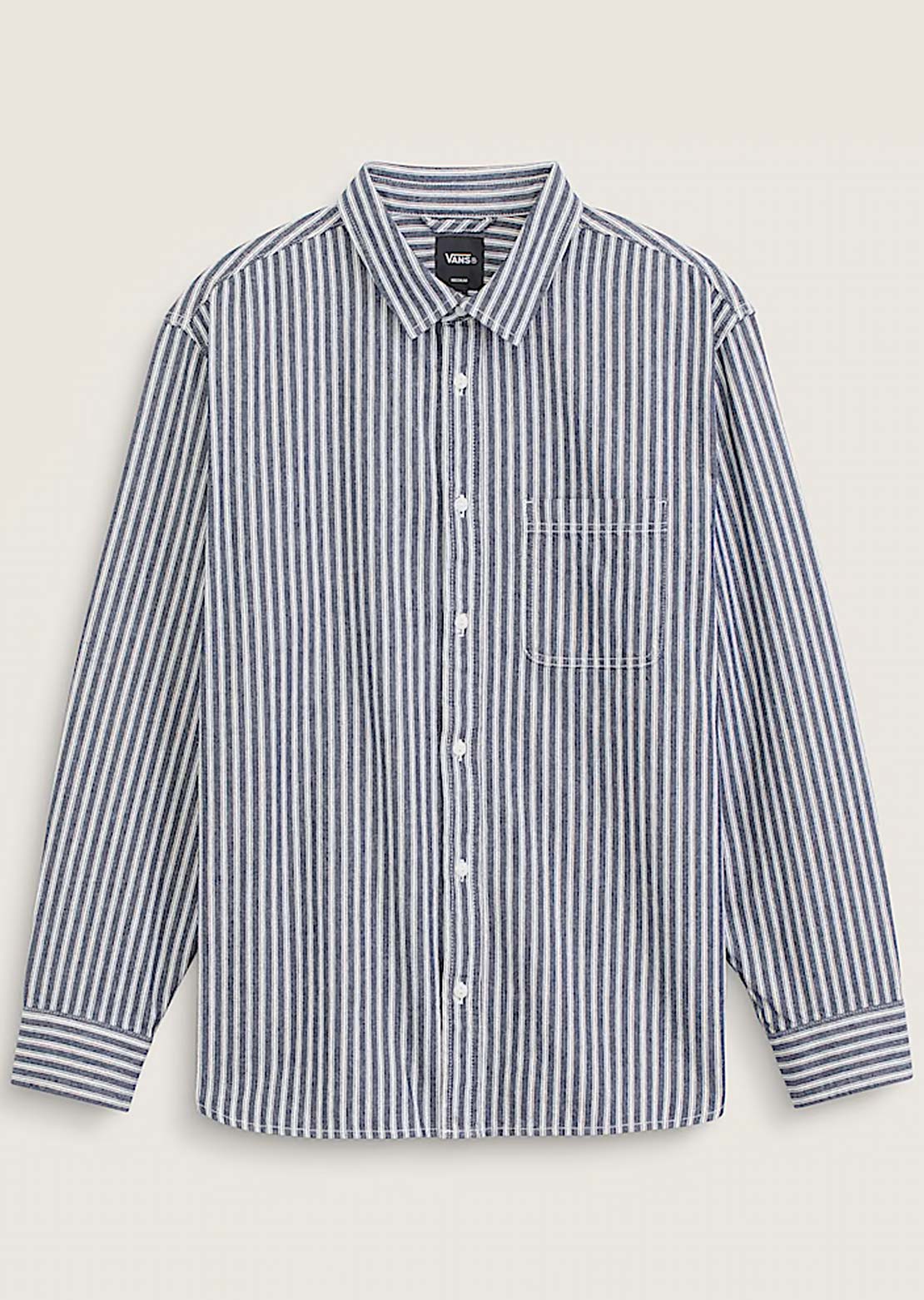 Vans Men's Lawson Work Stripe Long Sleeve Button Up Shirt