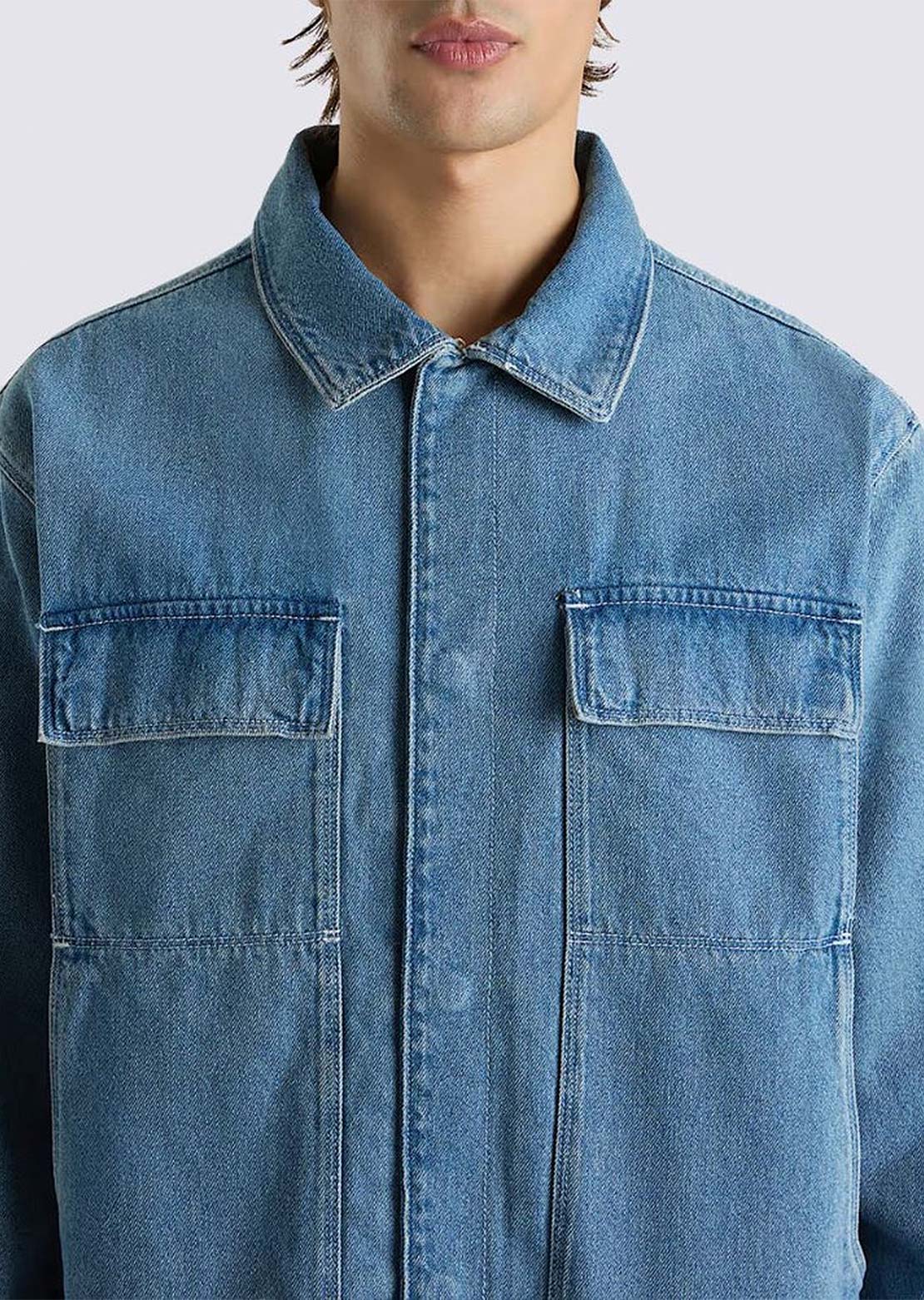 Vans Men's McAvoy Denim Station Jacket Stonewash Blue