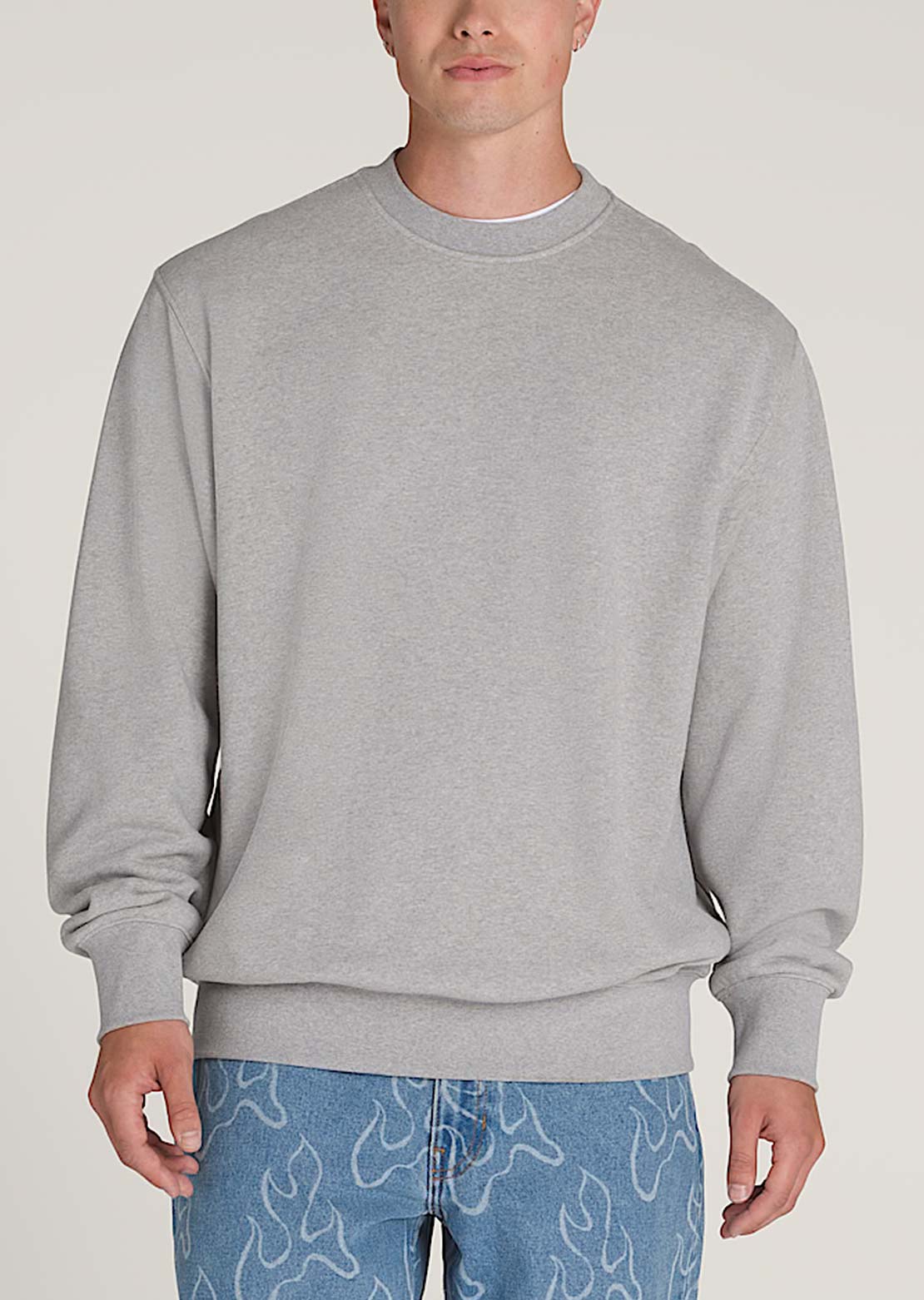 Vans Men's Original Standards Crewneck Sweatshirt Cement Heather
