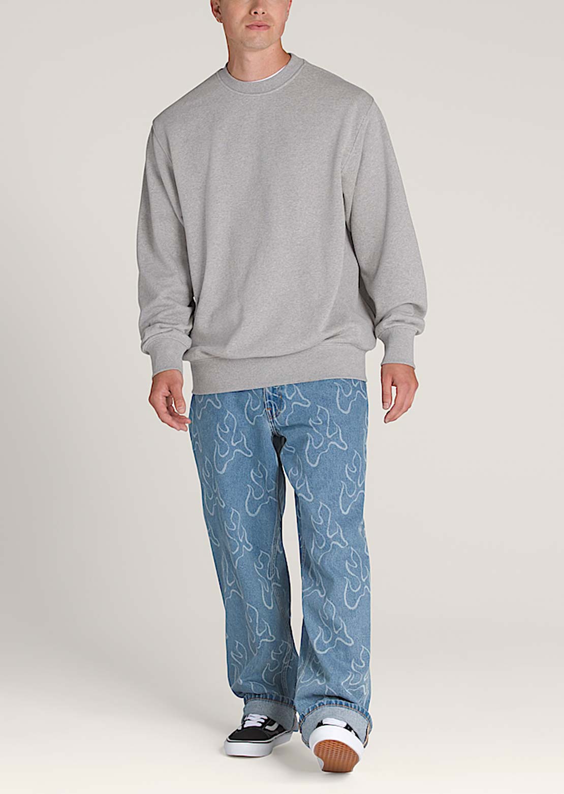 Vans Men's Original Standards Crewneck Sweatshirt Cement Heather