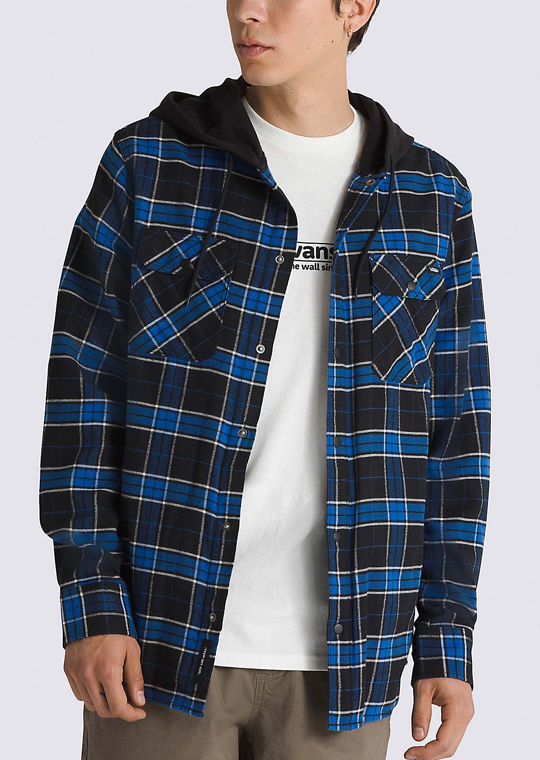 Vans Men's Parkway II Button Up Shirts Black/True Blue