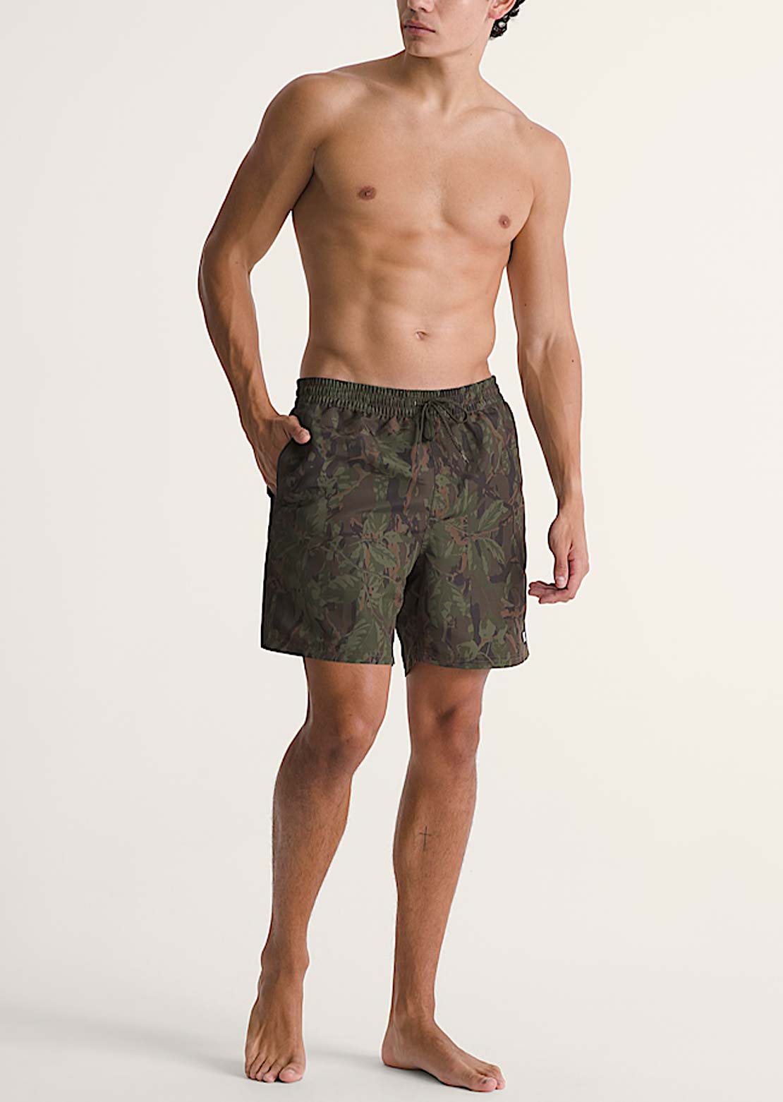 Vans Men's Primary II Elastic Printed Boardshorts Obsidian Fern