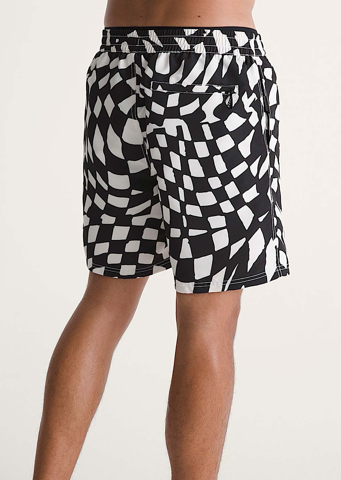Vans Men's Primary II Elastic Printed Boardshorts Black/White