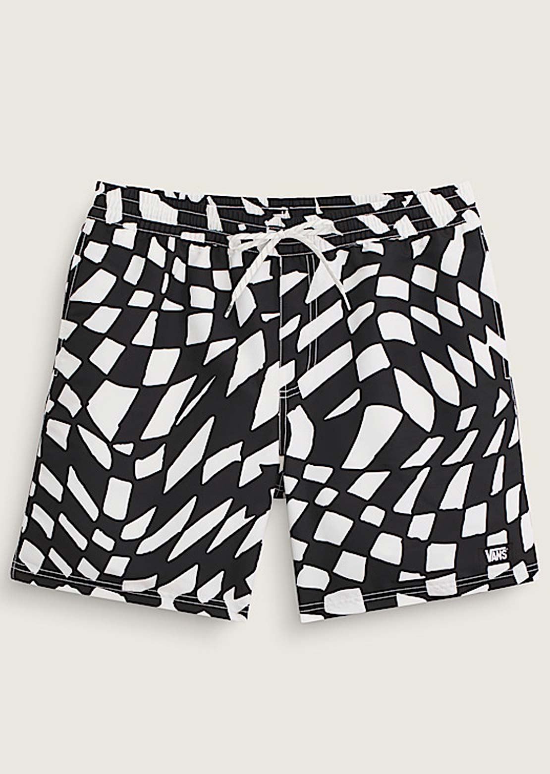 Vans Men's Primary II Elastic Printed Boardshorts Black/White