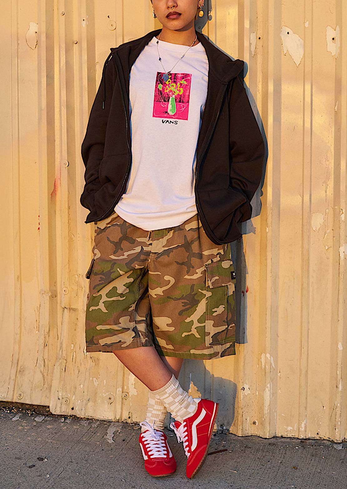 Vans Men's Range Cargo Loose Shorts Vintage Camo