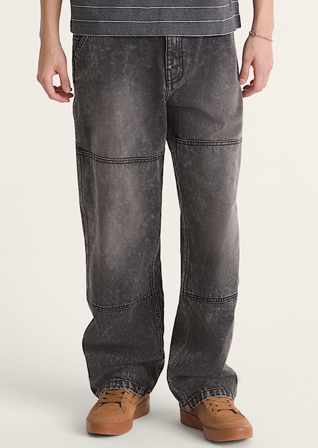Vans Men's Rowan Double Knee 2.0 Jeans Stonewash Black