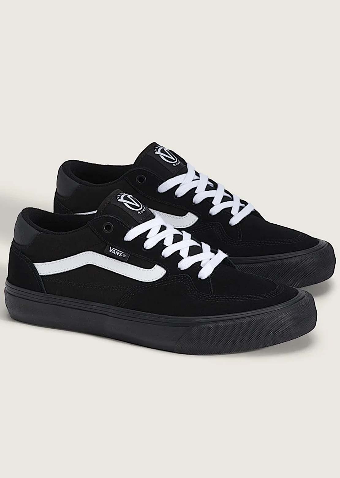 Vans Men's Rowan Shoes Black/Black/White