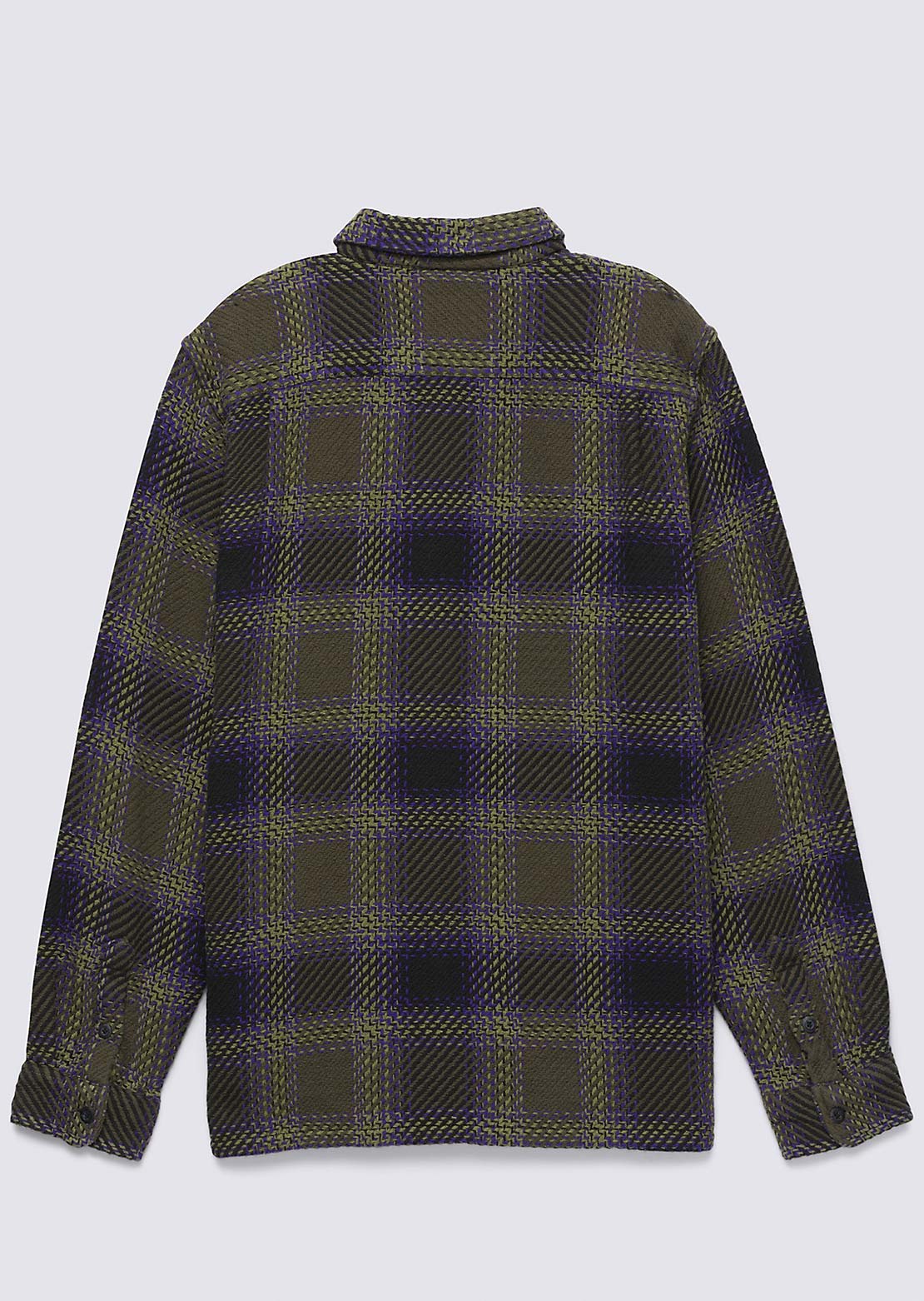Vans Men&#39;s Saviano Woven Long Sleeve Black/Grape Leaf