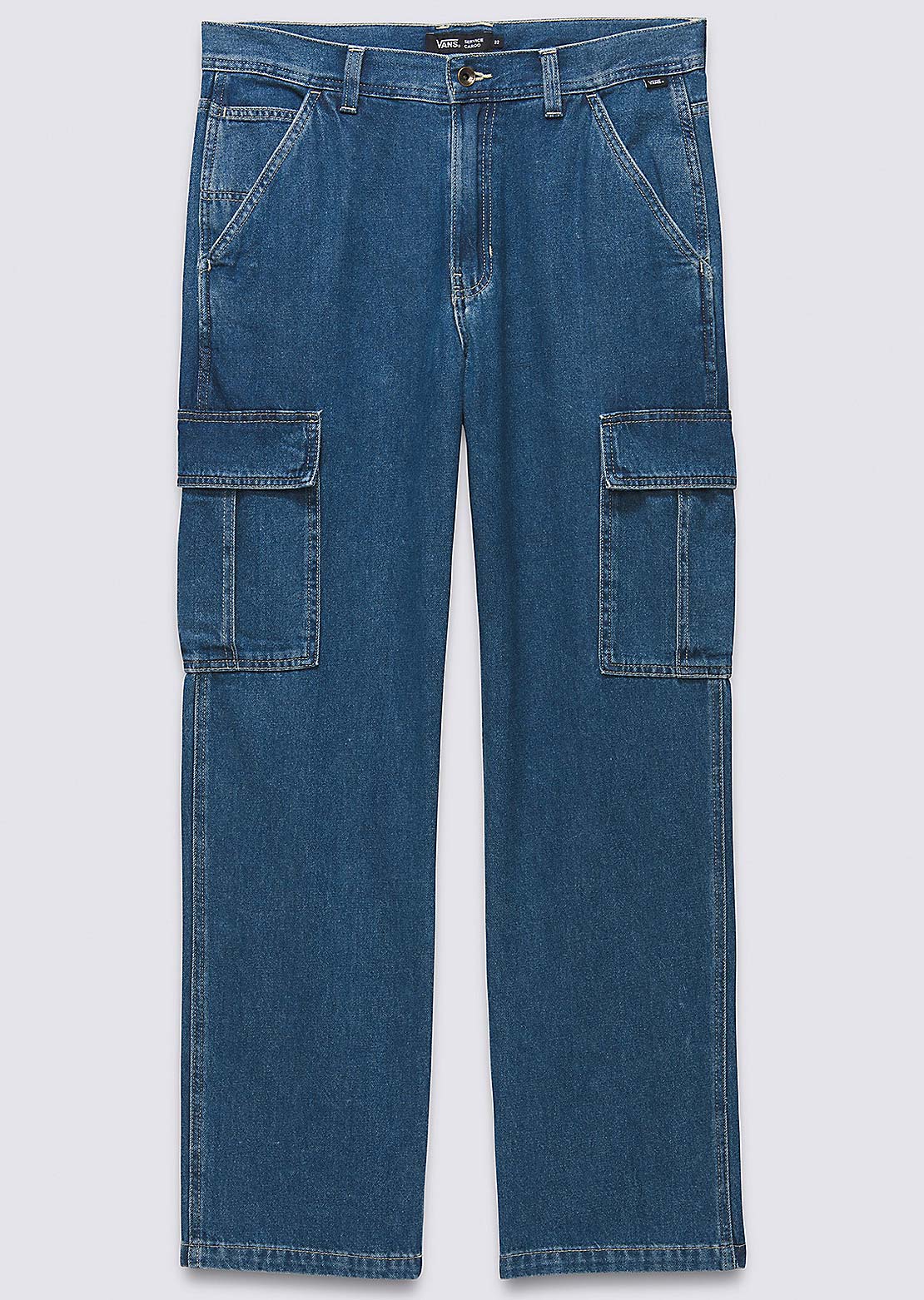 Vans Men's Service Cargo Loose Denim Pant Vintage Indigo