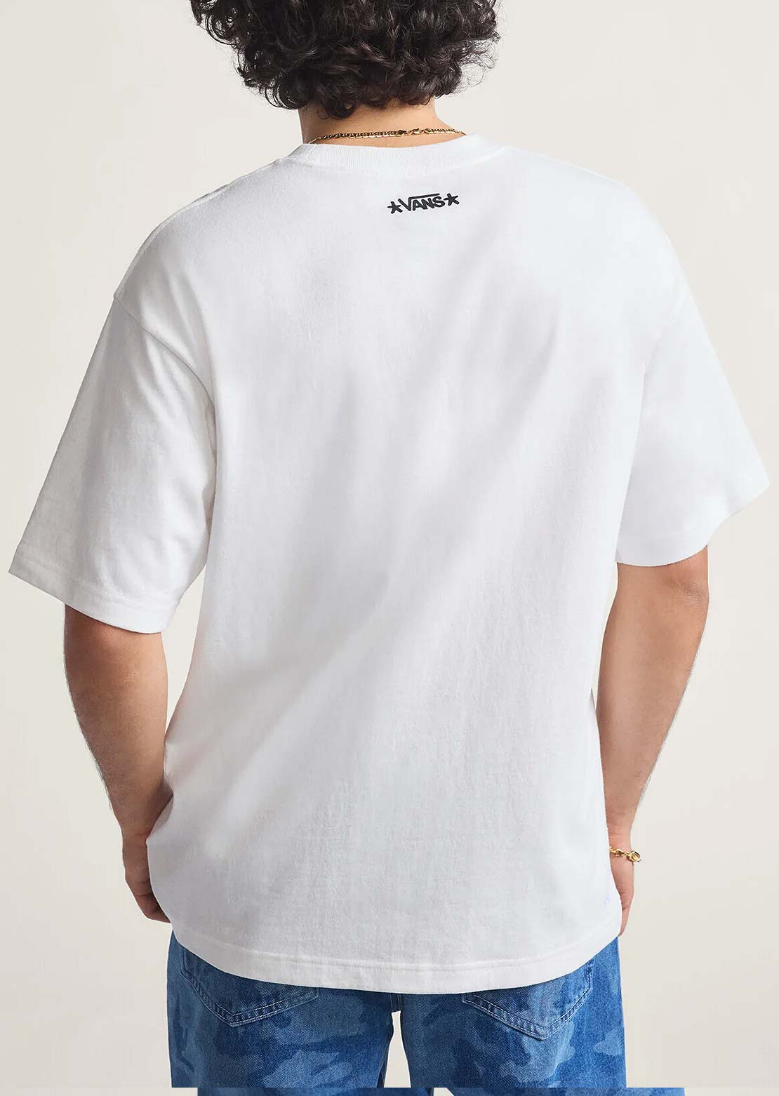 Vans Men's Skate Atiba Haze Curb Crewneck T-Shirt White