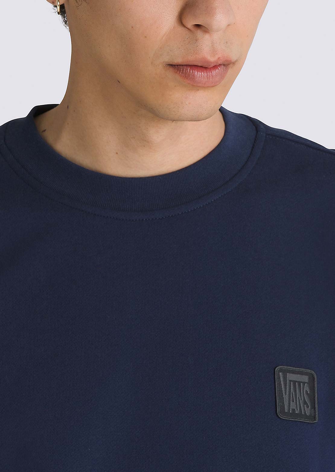 Vans Men's Skate Ave Crew Neck Fleece Sweatshirt Dress Blues