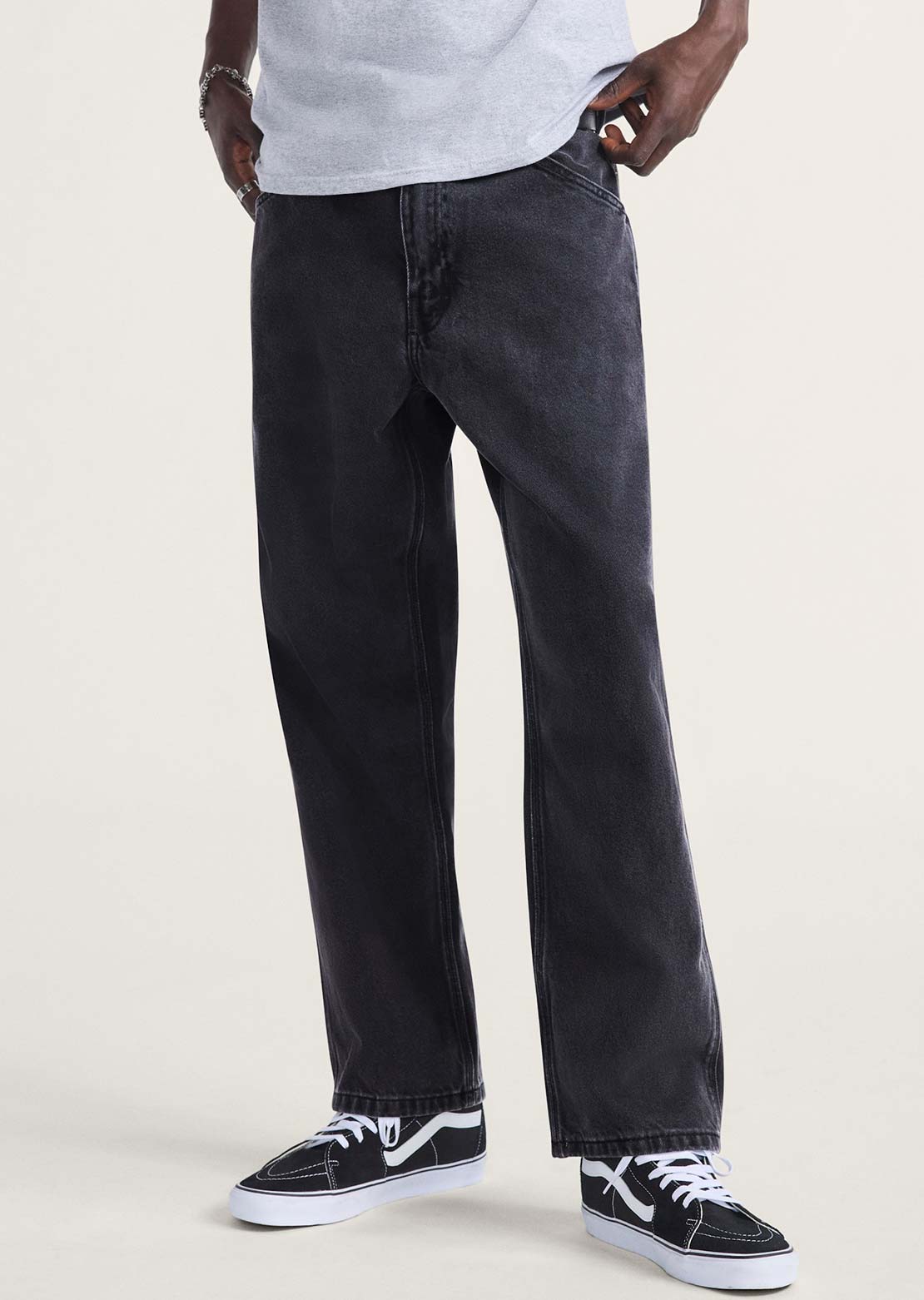 Vans Men's Skate Check-5 Loose Denim Pants Black Denim