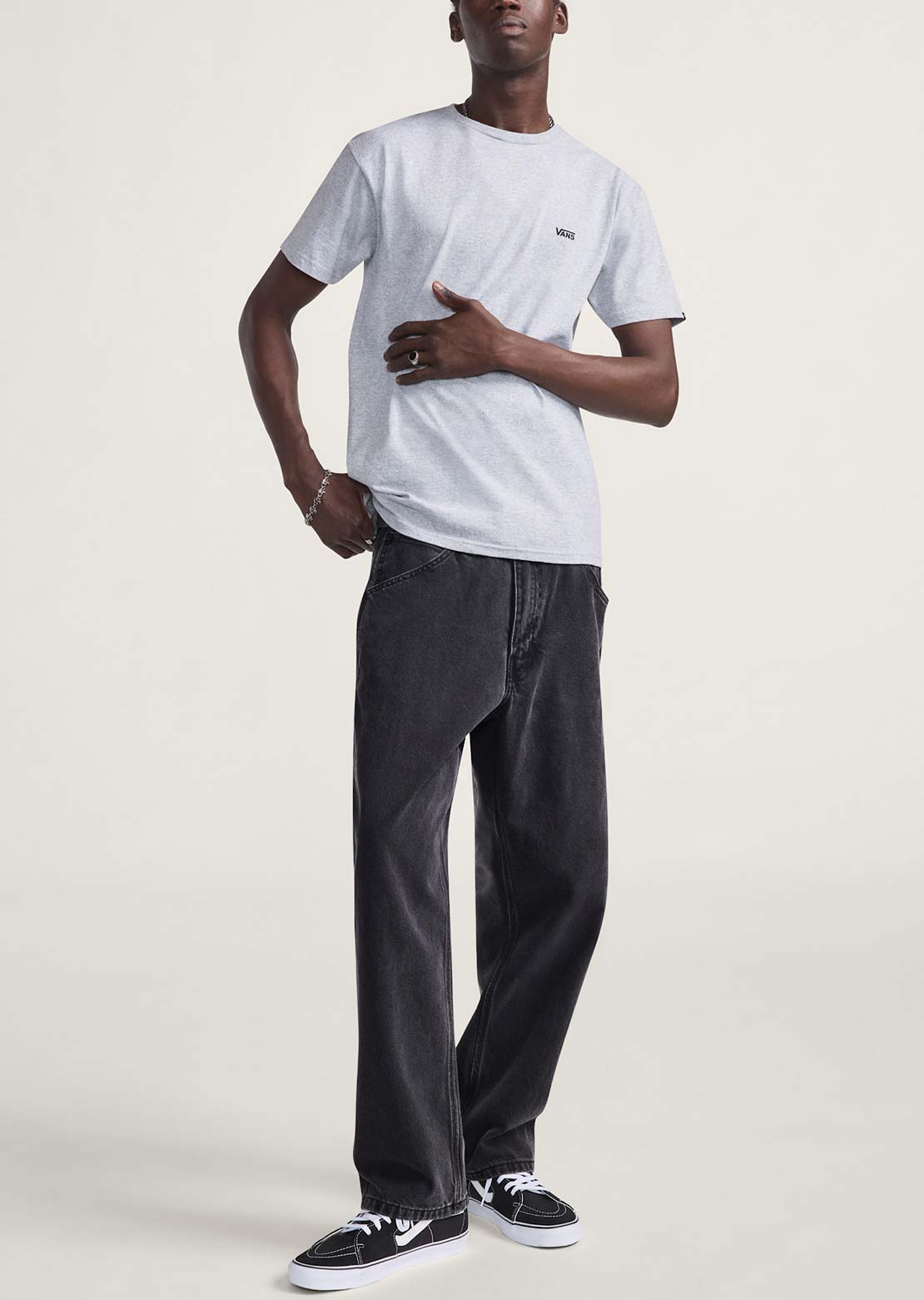 Vans Men's Skate Check-5 Loose Denim Pants Black Denim