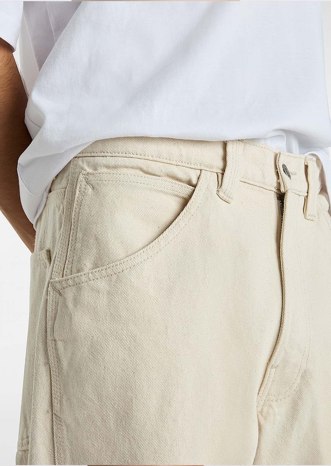 Vans Mens Skate Check-5 Loose Denim Pants Natural