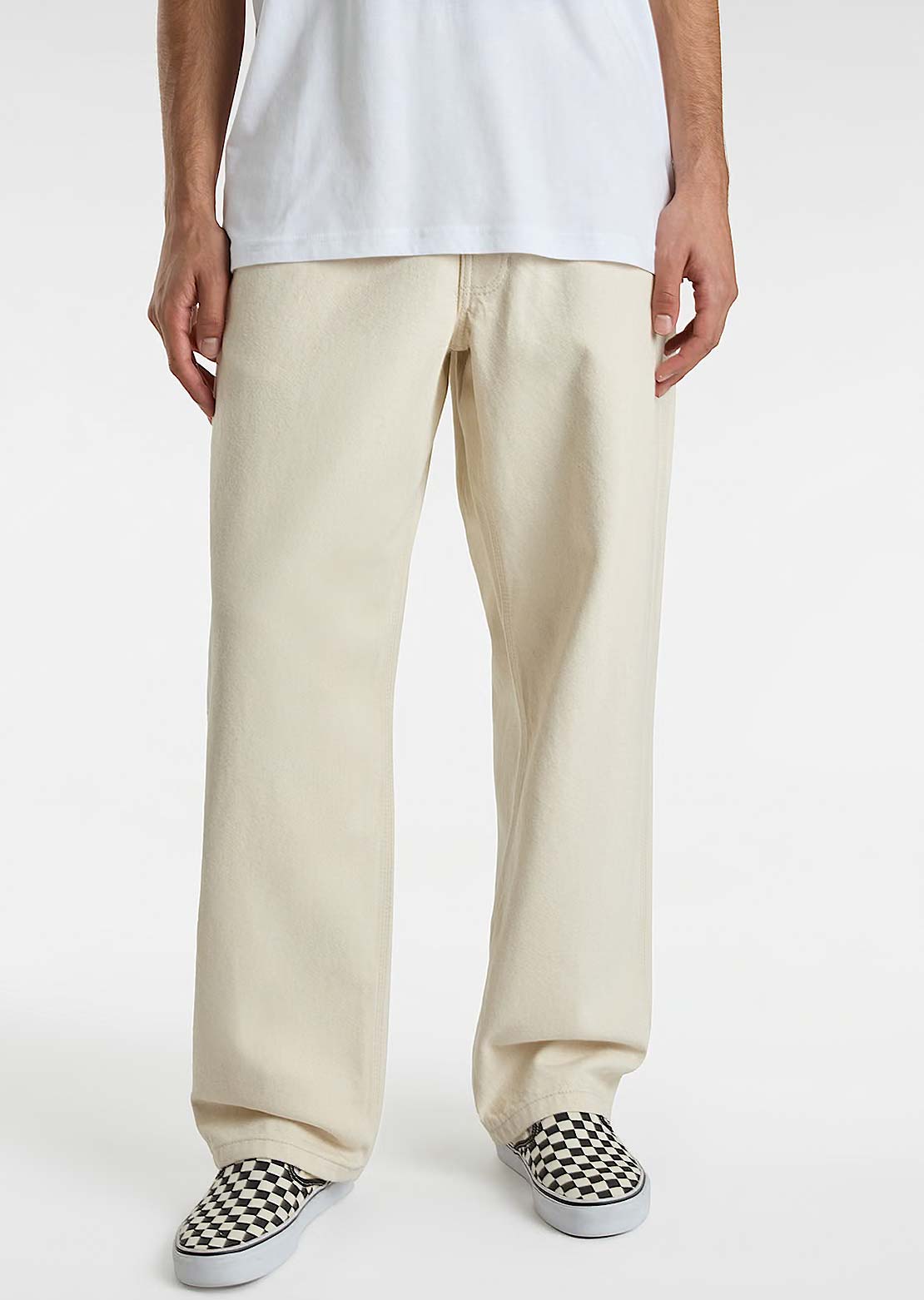 Vans Mens Skate Check-5 Loose Denim Pants Natural