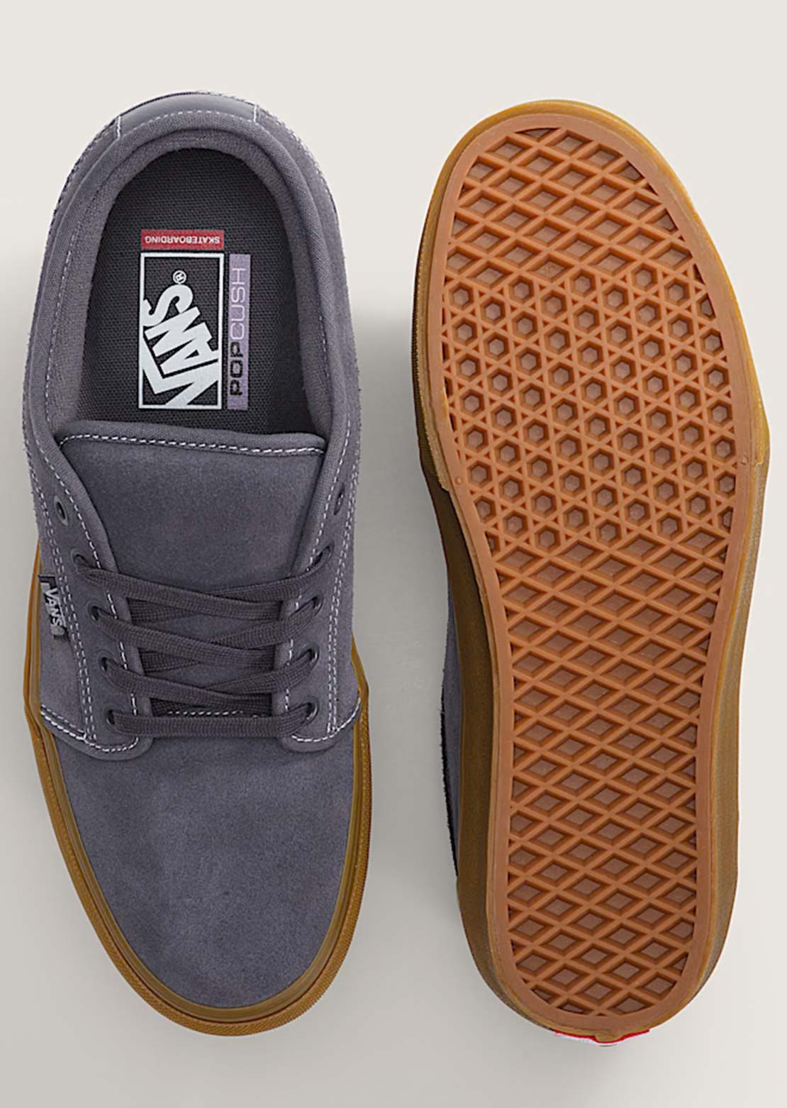 Vans Men's Skate Chukka Low Shoes Grey/Gum