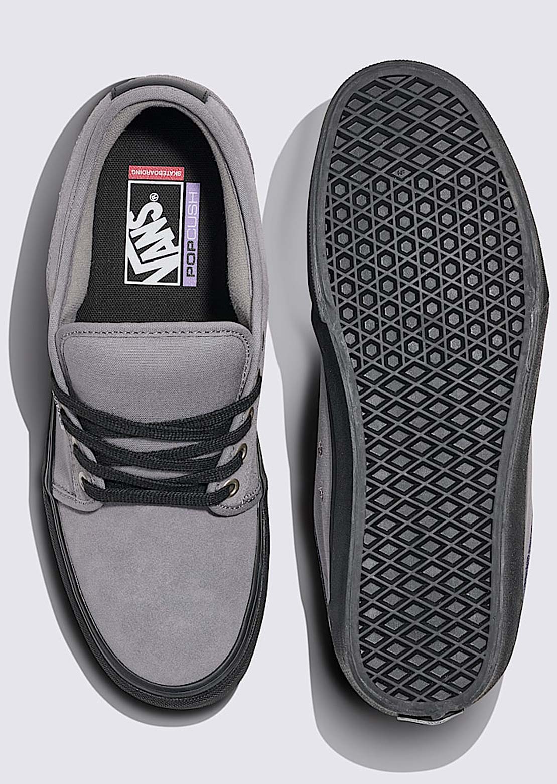 Vans Men&#39;s Skate Chukka Low Shoes Frost Gray/Black