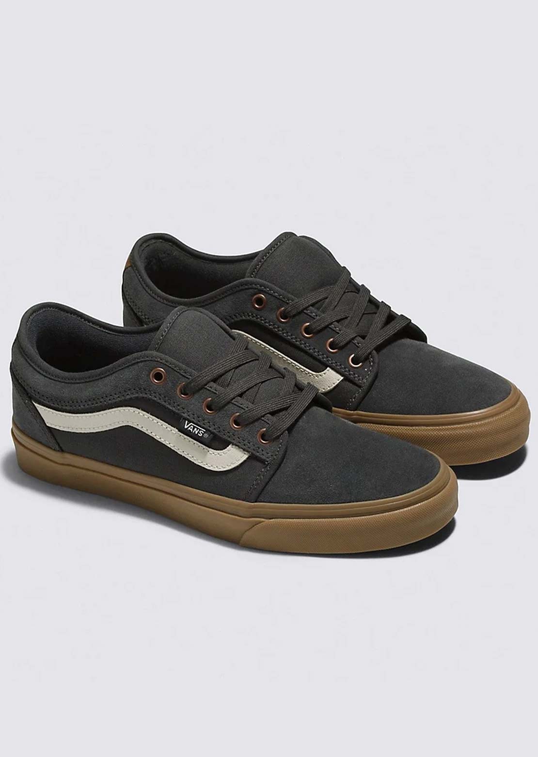 Vans Men's Skate Chukka Low Sidestripe Shoes Dark Grey/Gum