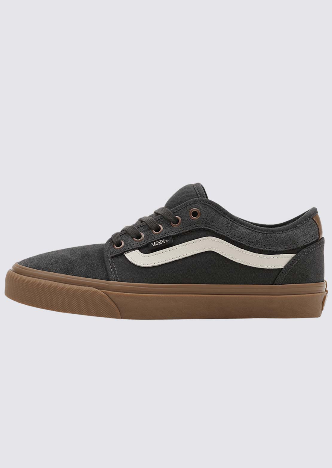 Vans Men's Skate Chukka Low Sidestripe Shoes Dark Grey/Gum
