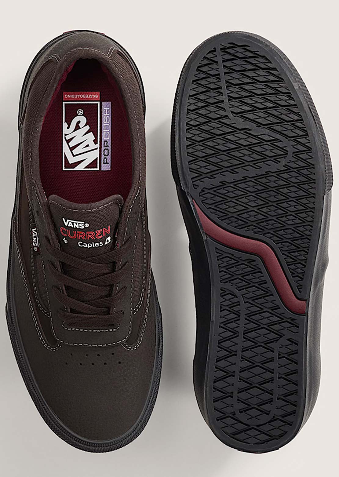 Vans Men's Skate Curren Caples Shoes Dark Brown