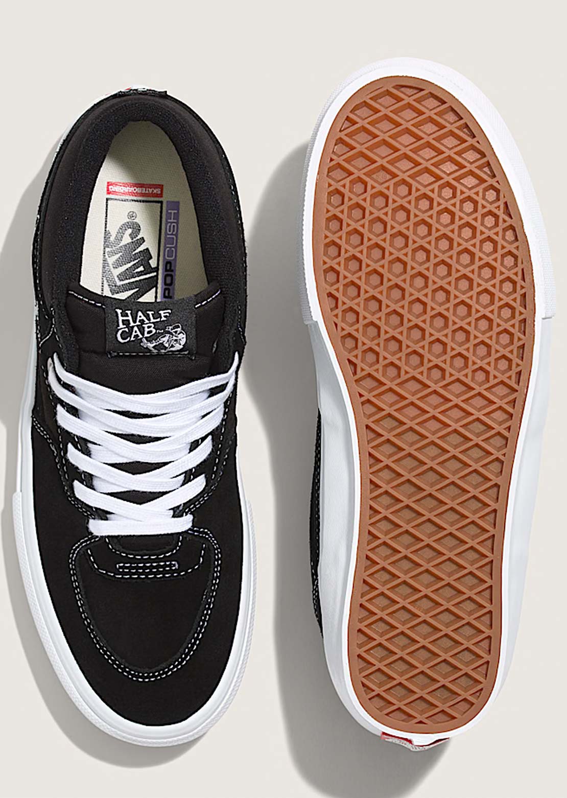 Vans Men's Skate Half Cab Shoes Black/White