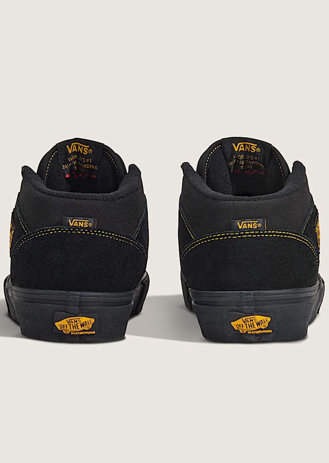 Vans Men's Skate Half Cab Shoes Black/Mustard