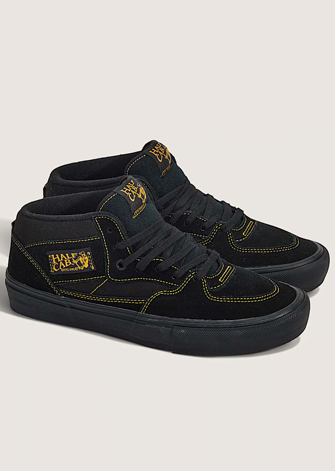 Vans Men's Skate Half Cab Shoes Black/Mustard