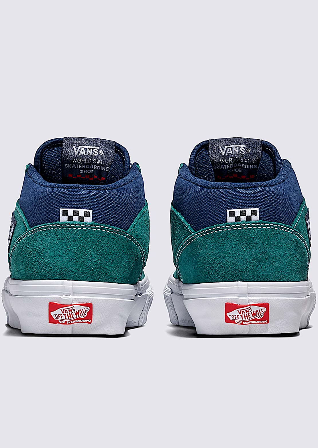 Vans Men's Skate Half Cab Shoes Tartan Blue/Green