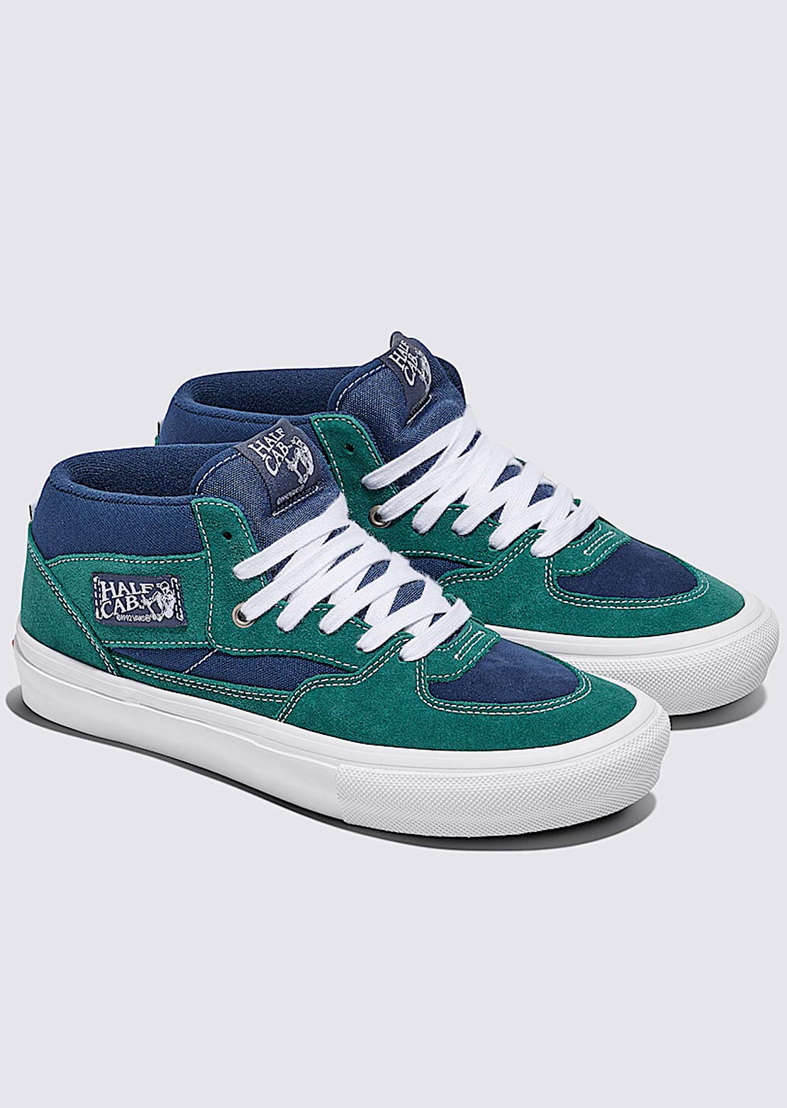 Vans Men's Skate Half Cab Shoes Tartan Blue/Green