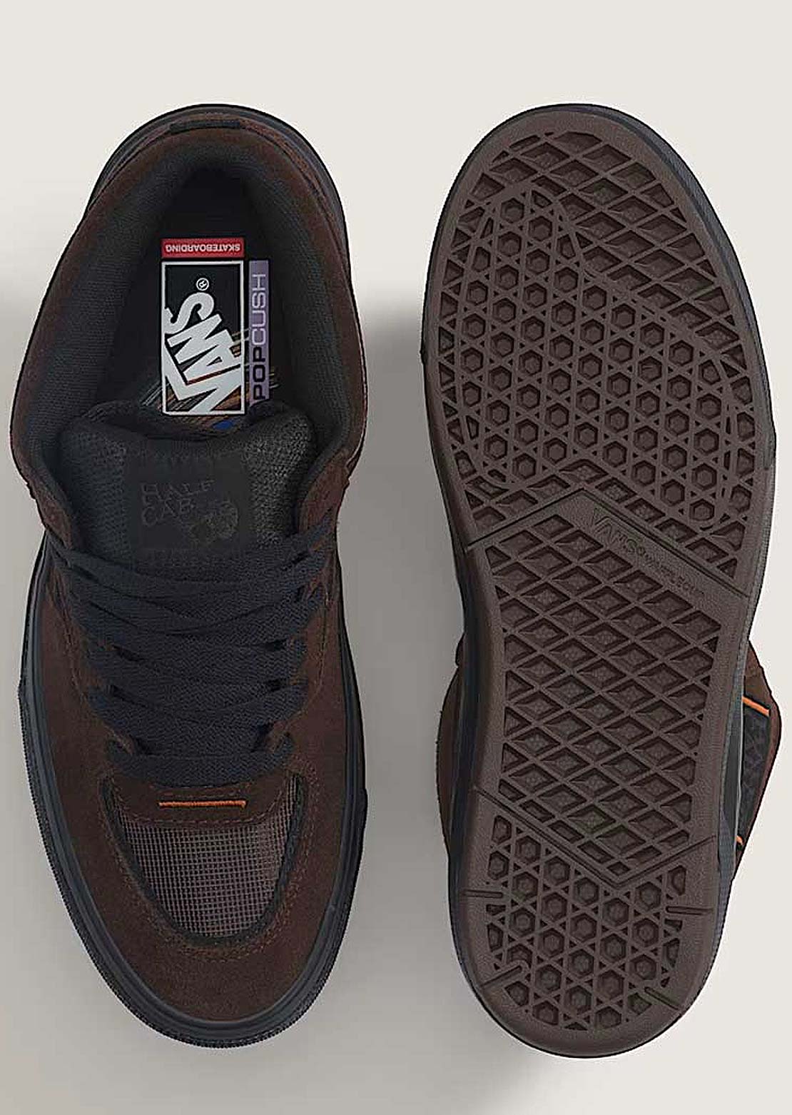 Vans Men's Skate Half Cab Wafflecup Shoes Rizzo Brown/Black