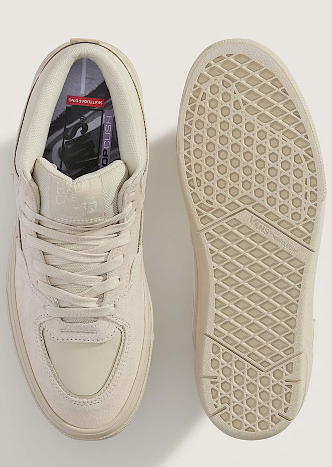 Vans Men's Skate Half Cab WaffleCup Shoes Atiba Oatmeal