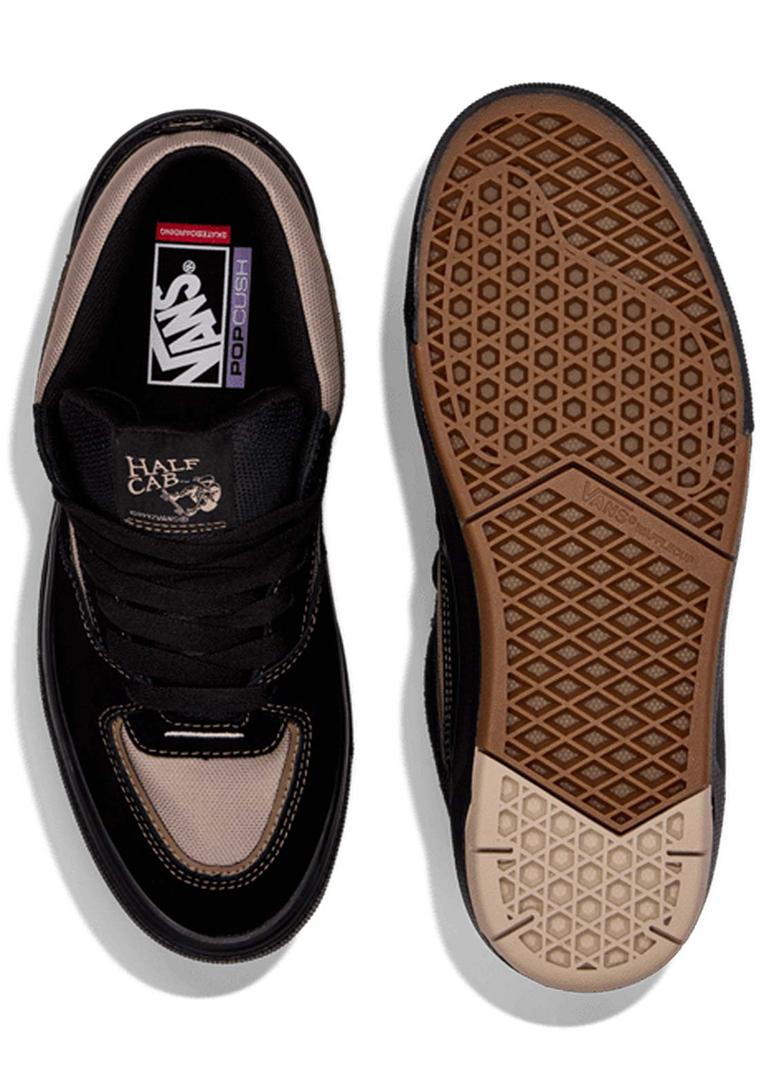 Vans Men's Skate Half Cab Wafflecup Shoes Black/Peyote