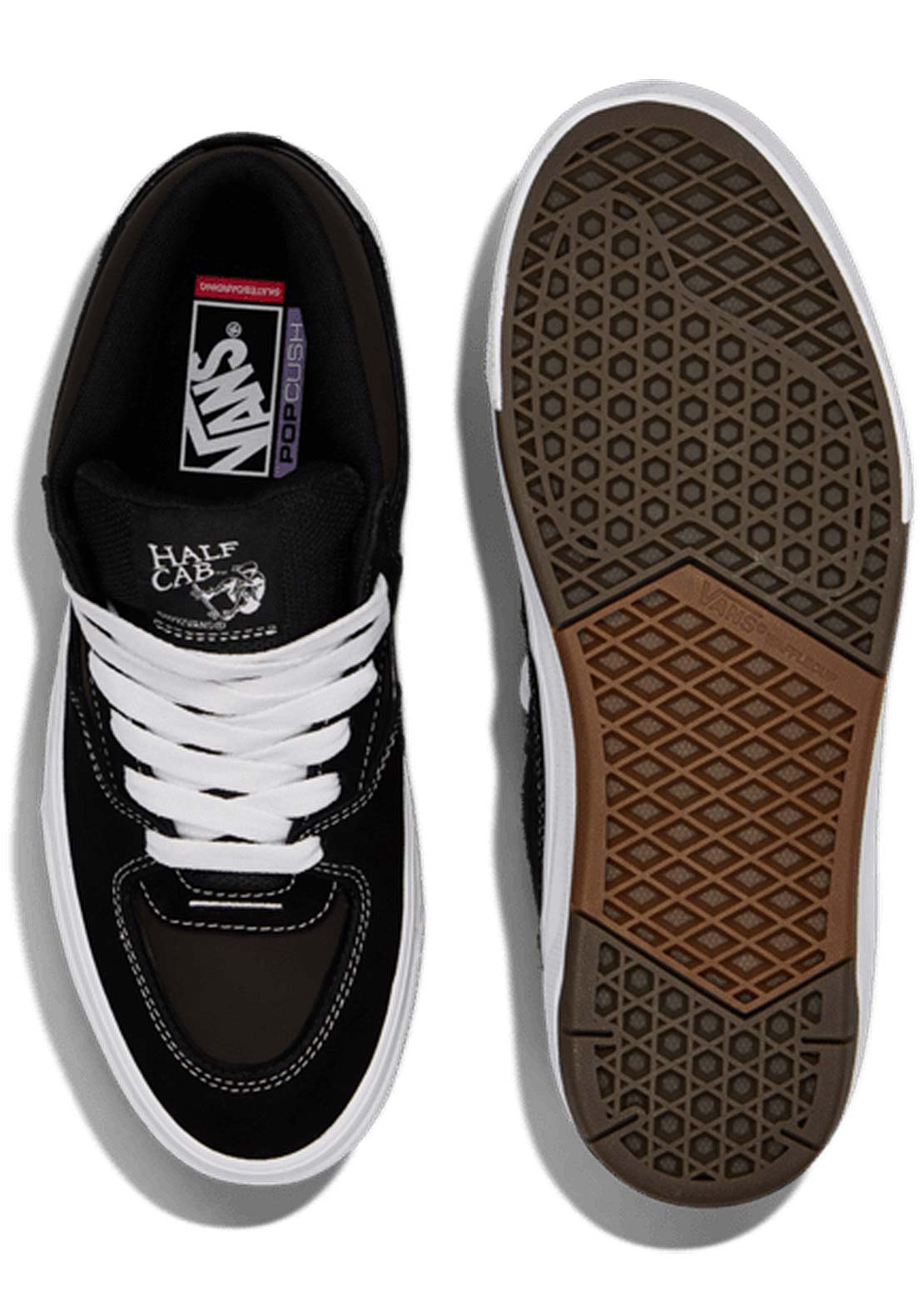 Vans Men's Skate Half Cab Wafflecup Shoes Black/White
