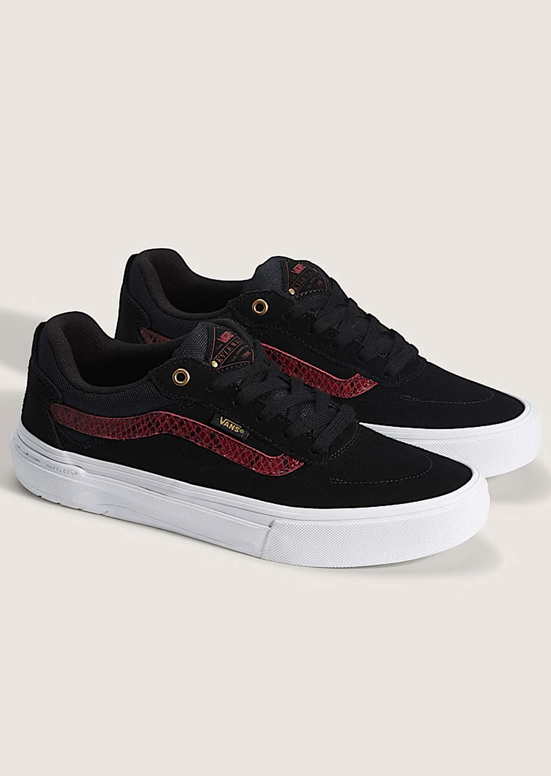 Vans Men's Skate Kyle Walker WaffleCup Shoes (Python) Black
