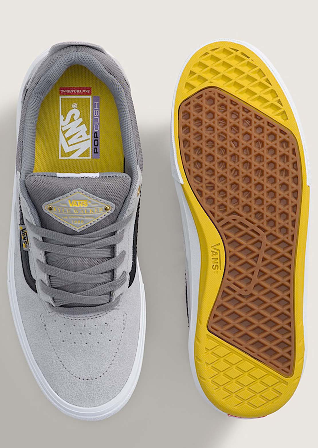 Vans Men's Skate Kyle Walker Wafflecup Shoes Light Grey