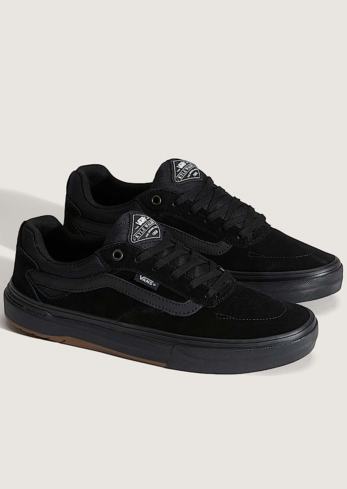 Vans Men's Skate Kyle Walker Wafflecup Shoes Atiba Black/Dark Green