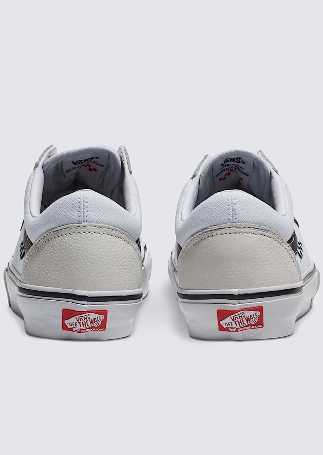 Vans Men's Skate Old Skool Leather Shoes White/White