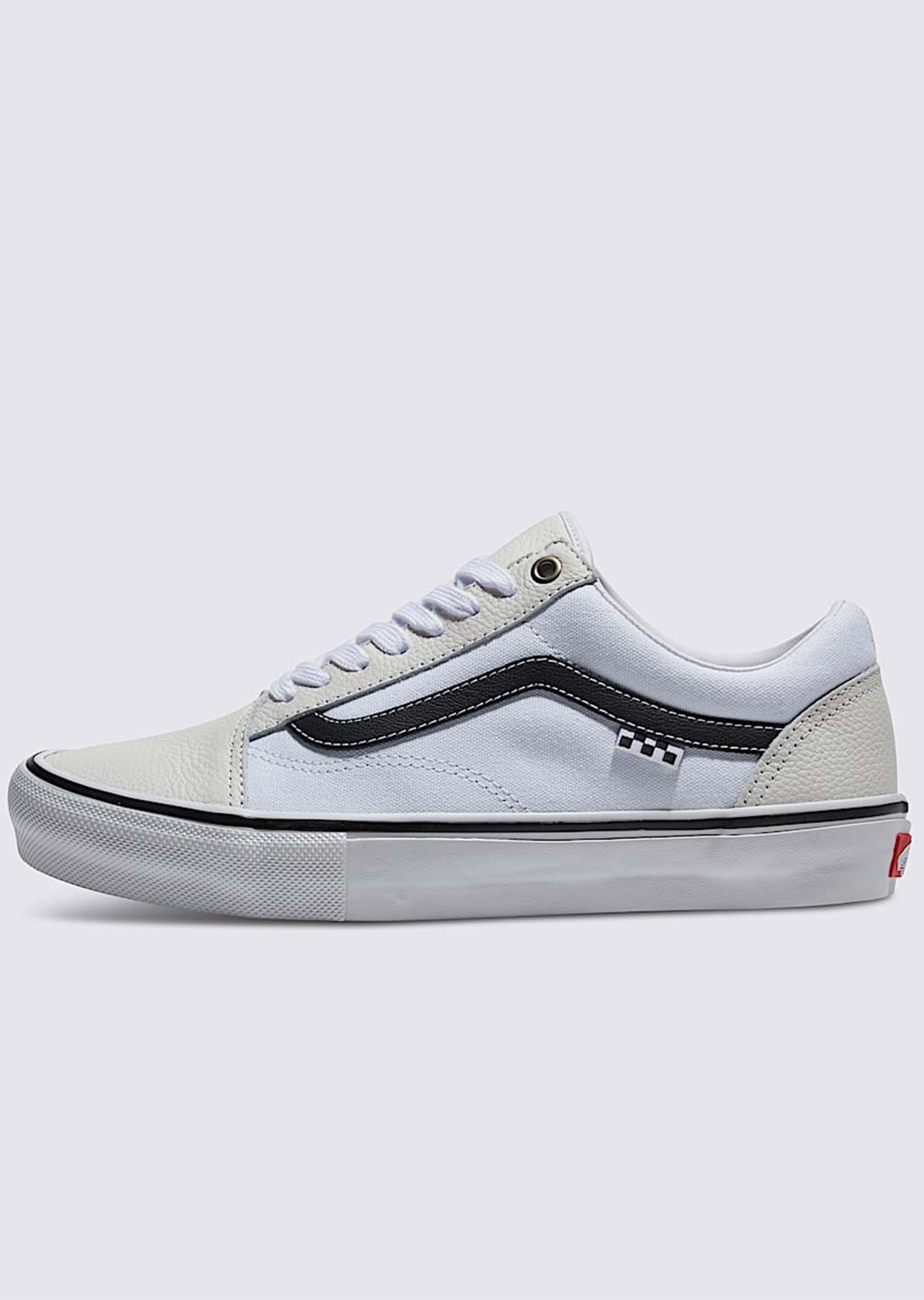 Vans Men's Skate Old Skool Leather Shoes White/White