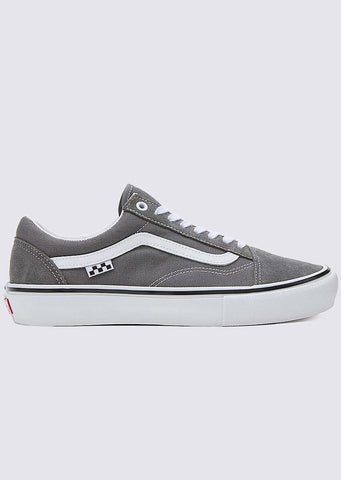 Vans Skate Old Skool Shoes Pewter White 9